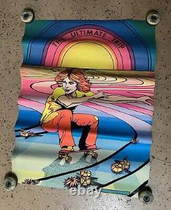 Vintage 1976 THE ULTIMATE TRIP Black Light Poster Skateboarding 28 x 20
