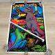 Vintage 1978 Dinosaur Black Light Velvet Poster 23 X 35 Nos Sealed P21