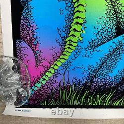 Vintage 1978 DINOSAUR Black Light Velvet Poster 23 x 35 NOS SEALED P21