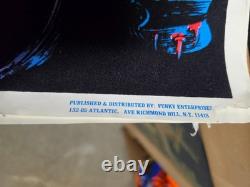 Vintage 1978 Velva-Print Flocked Blacklight Poster DEATH 34 x 23 GROOVY