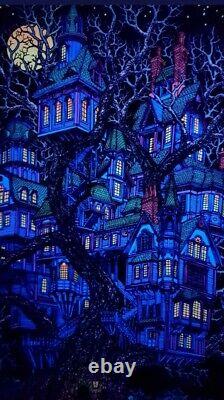 Vintage 1979 Blacklight Poster Tree House Western Graphics VFC (No Pin Holes)