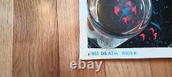 Vintage 1980 Original DEATH RIDER #933 Black Light VELVET POSTER 23 X 35 FUNKY