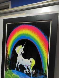 Vintage 1980 Unicorn in Paradise Blacklight Poster #939 by Funky Enterprises