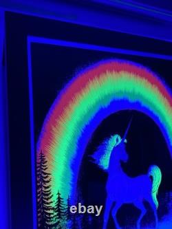 Vintage 1980 Unicorn in Paradise Blacklight Poster #939 by Funky Enterprises