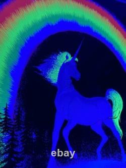 Vintage 1980 Unicorn in Paradise Blacklight Poster #939 by Funky Enterprises