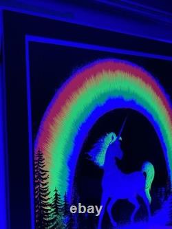 Vintage 1980 Unicorn in Paradise Blacklight Poster #939 by Funky Enterprises