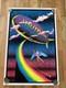 Vintage 1980s Led Zeppelin Stairway To Heaven Velvet Blacklight Poster 23 X 35