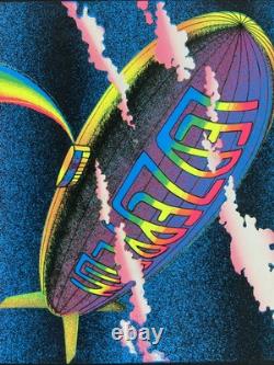 Vintage 1980s Led Zeppelin Stairway to Heaven Velvet Blacklight Poster 23 x 35
