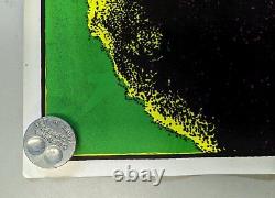 Vintage 1981 Jimi Hendrix Little Wings Funky Flocked Black Light 34 x 23 Poster