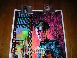Vintage 1982 Blacklight Poster In The Name Of The Law Licensed Funky