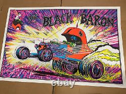 Vintage 1984 H. G. G. The Black Baron Black Light Poster 35 x 23 PP-145 L