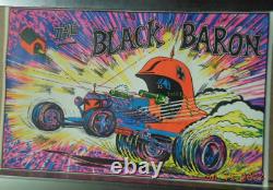 Vintage 1984 H. G. G. The Black Baron Black Light Poster PP-145 L
