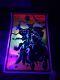 Vintage 1984 H. G. G. Warrior Flocked Velvet Blacklight Poster 35 X 23 Rare Htf