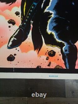 Vintage 1984 H. G. G. WARRIOR flocked Velvet Blacklight Poster 35 x 23 Read Desc