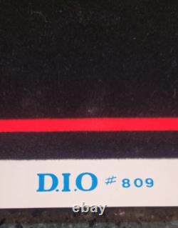Vintage 1985 Dio Glow in the Dark Flocked Velvet Blacklight Poster