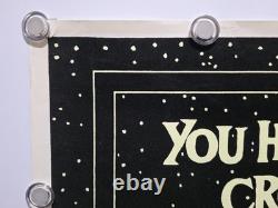 Vintage 1989 Twilight Zone Flocked Blacklight Poster CBS Inc PF-197 23 x 35