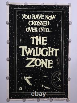 Vintage 1989 Twilight Zone Flocked Blacklight Poster CBS Inc PF-197 23 x 35