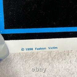Vintage 1994 Fashion Victim Name Your Poison Black Light Poster 22.5x35 Felt