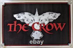 Vintage 1994 The Crow Logo 1698 Felt Flocked Black Light 34 x 23 Vintage Poster