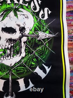 Vintage 1995 Phuncky Pheel Cypress Hill Smoking Blacklight Velvet Poster 23×35