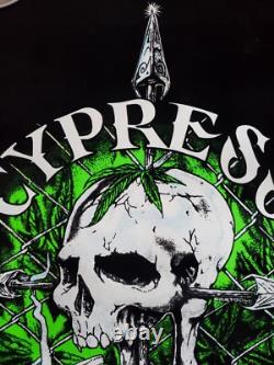 Vintage 1995 Phuncky Pheel Cypress Hill Smoking Blacklight Velvet Poster 23×35