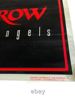 Vintage 1996 The Crow City Of Angels 90's Flocked Blacklight 23x35 Poster USA