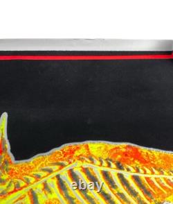 Vintage 1996 The Crow City Of Angels 90's Flocked Blacklight 23x35 Poster USA