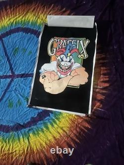 Vintage 1997 Graffix Boxer Clown Big 48 4401 Flocked Black Light 34 x 23 Poster