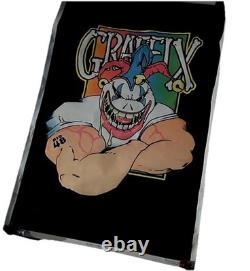 Vintage 1997 Graffix Boxer Clown Big 48 4401 Flocked Black Light 34 x 23 Poster
