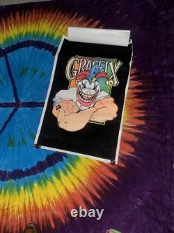 Vintage 1997 Graffix Boxer Clown Big 48 4401 Flocked Black Light 34 x 23 Poster