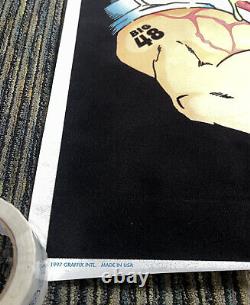 Vintage 1997 Graffix Boxer Jester Big 48 Flocked Blacklight 23x25 Poster USA