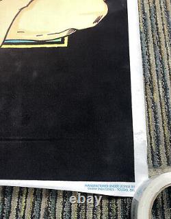 Vintage 1997 Graffix Boxer Jester Big 48 Flocked Blacklight 23x25 Poster USA