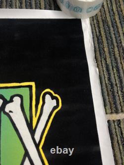 Vintage 1997 Graffix Boxer Jester Big 48 Flocked Blacklight 23x25 Poster USA