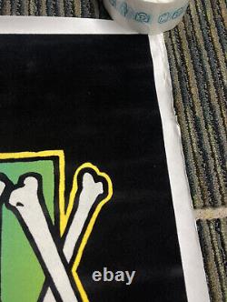 Vintage 1997 Graffix Boxer Jester Big 48 Flocked Blacklight 23x25 Poster USA