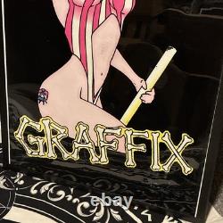 Vintage 1997 Mary Jane 4402 Graffix Dragon 94 Flocked Black Light 34x23 Poster