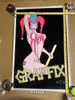Vintage 1997 Mary Jane 4402 Graffix Dragon 94 Glow Industries 34 1/2x23 Poster