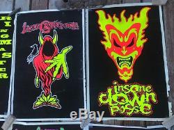 Vintage 1998-2002 Insane Clown Posse Black Light Poster Lot Icp 23 X 35