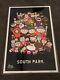 Vintage 1998 Blacklight South Park Cast Flocked Poster Super Rare