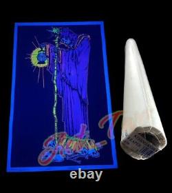 Vintage 2001 NOS The Reaper La Muerte Flocked 23x35 Blacklight Poster USA NEW