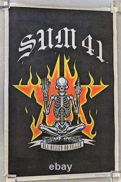Vintage 2001 Sum 41 All Killer No Filler 826 Flocked Black Light 34x23 Poster
