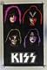 Vintage 2003 Kiss Four Faces Flocked 877 Felt Black Light 34 X 23 Poster Rare