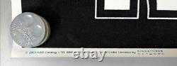Vintage 2003 KISS Four Faces Flocked 877 Felt Black Light 34 x 23 Poster Rare