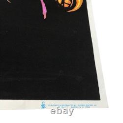 Vintage 2007 Flocked 23x35 Blacklight Poster Liquid Blue Deadman's Hand Y2K