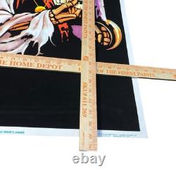 Vintage 2007 Flocked 23x35 Blacklight Poster Liquid Blue Deadman's Hand Y2K