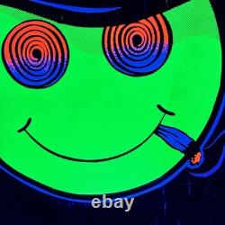 Vintage 420 Smoking Joint Weed Marijuana Cannabis Blacklight Poster 1997 Pot