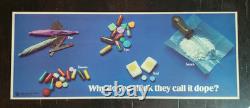 Vintage 60s WHY DO YOU THINK THEY CALL IT DOPE Poster Bus Subway Not Blacklight