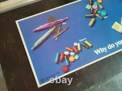 Vintage 60s WHY DO YOU THINK THEY CALL IT DOPE Poster Bus Subway Not Blacklight