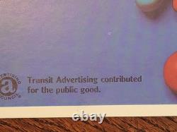 Vintage 60s WHY DO YOU THINK THEY CALL IT DOPE Poster Bus Subway Not Blacklight