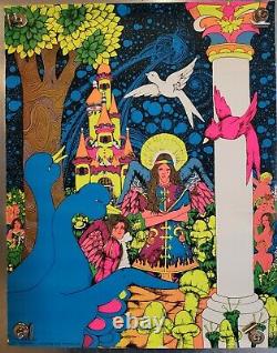Vintage #630 Across the Universe Bob Brockway BlackLight Psychedelic Poster 1970