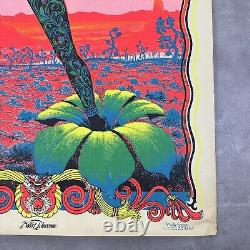Vintage 70's Black Light Poster Desert Blossom Original 26 x 40 psychedelic